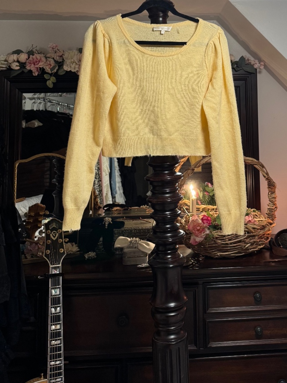 LoveShackFancy cropped wool and cashmere sweater